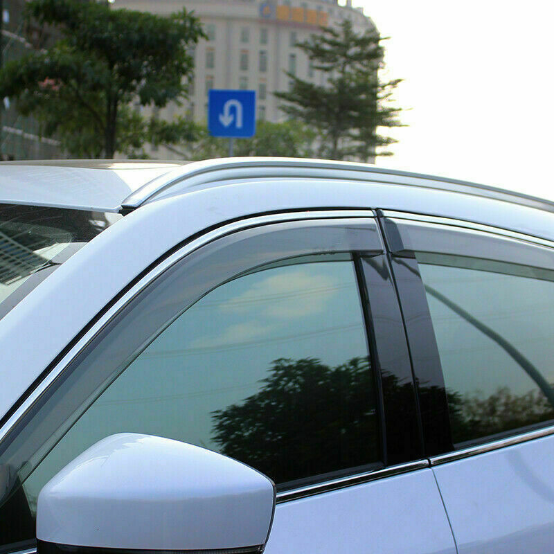 for Mazda CX-5 2017-2024 Window Visor Vent Shades Sun Rain Guard W/Chrome Trim
