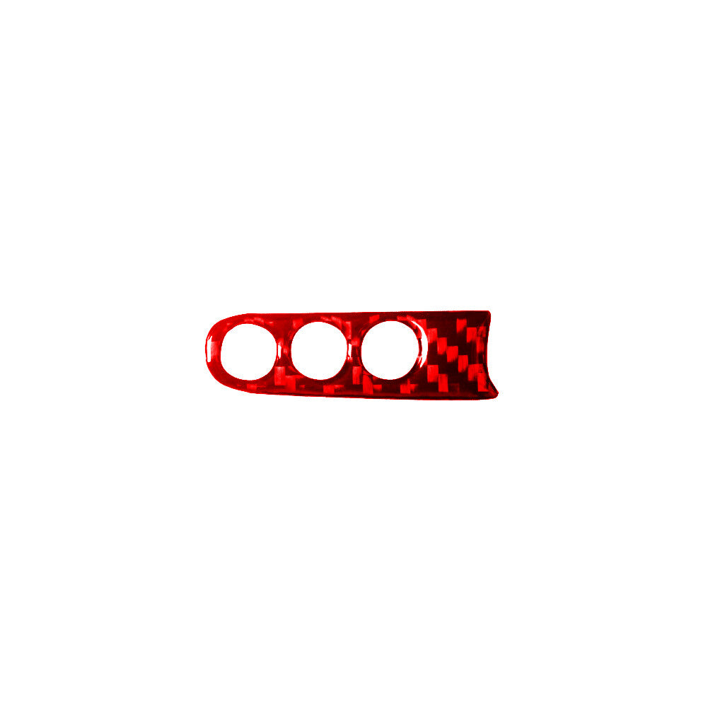 Red Carbon Fiber Rear Console Strips Trim For Silverado/tahoe/ for sierra 2007-2014