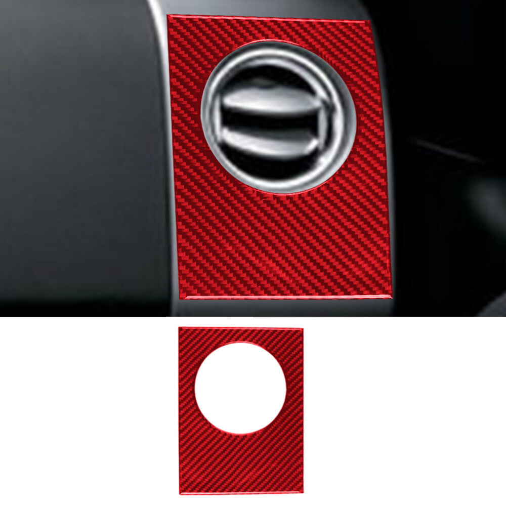 Red Carbon Fiber for Co -pilot Side Air Vent Outlet Trim Cover for Ford F150 2004-08