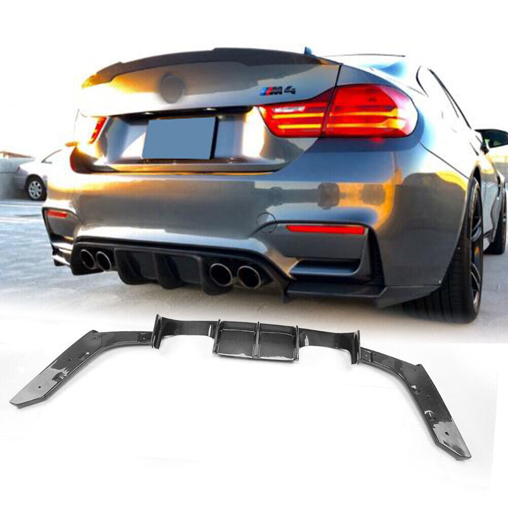 Carbon Fiber Rear Bumper Diffuser Lip Spoiler for BMW F80 M3 F82 F83 M4 2014-19