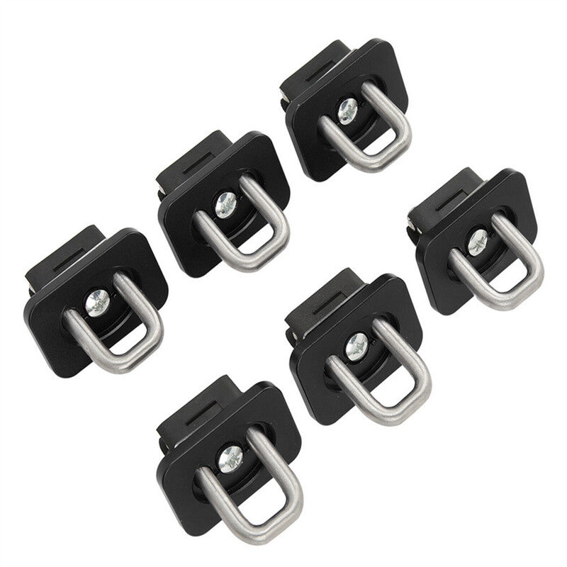 6pcs Inner-Bed Retractable Truck Bed Tie-Down 35° Anchors Aluminum for Chevy / for GMC