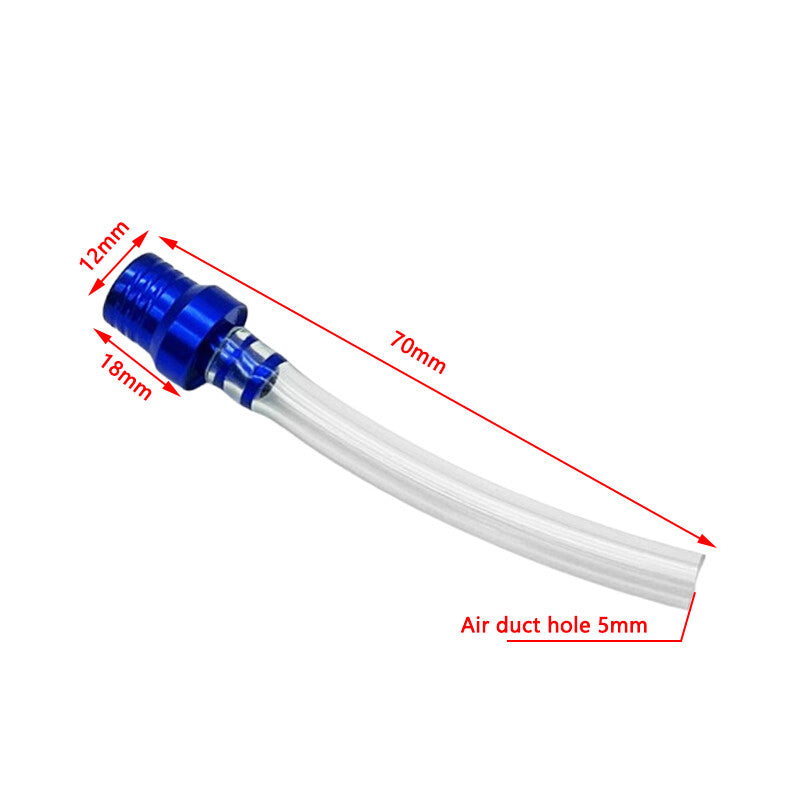 Motorcycle Gas Fuel Cap Valve Vent Breather Hose Tube Gas Tank Cap Vent Two-way