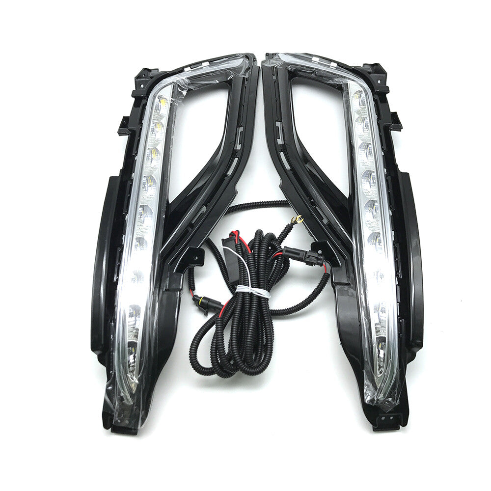 2PCS LED Fog Lamp Left Right Daytime Running Light for Hyundai Sonata 9 15-16