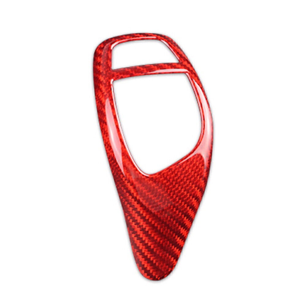Carbon Fiber Gear Shift Knob Cover Trim for BMW 1 2 3 4 5 6 Series X3 X5 X4 Red