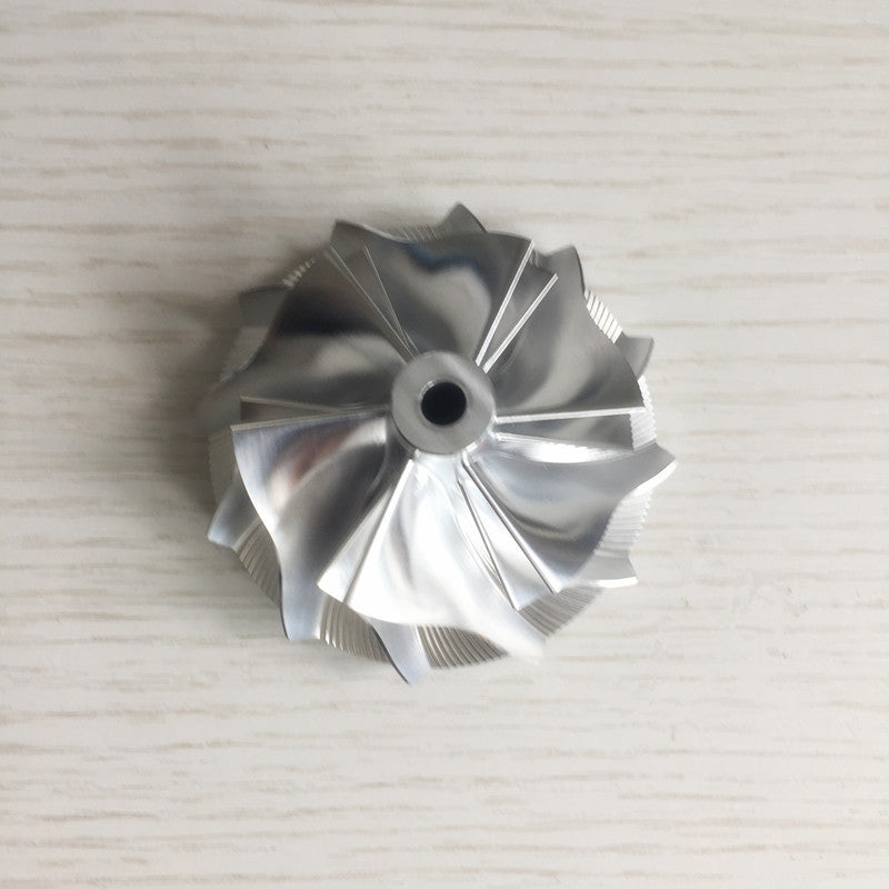 GT15-25 49.62/61.98 mm 6+6 Blade Turbo Aluminum 2618/Bill Compressor Wheel