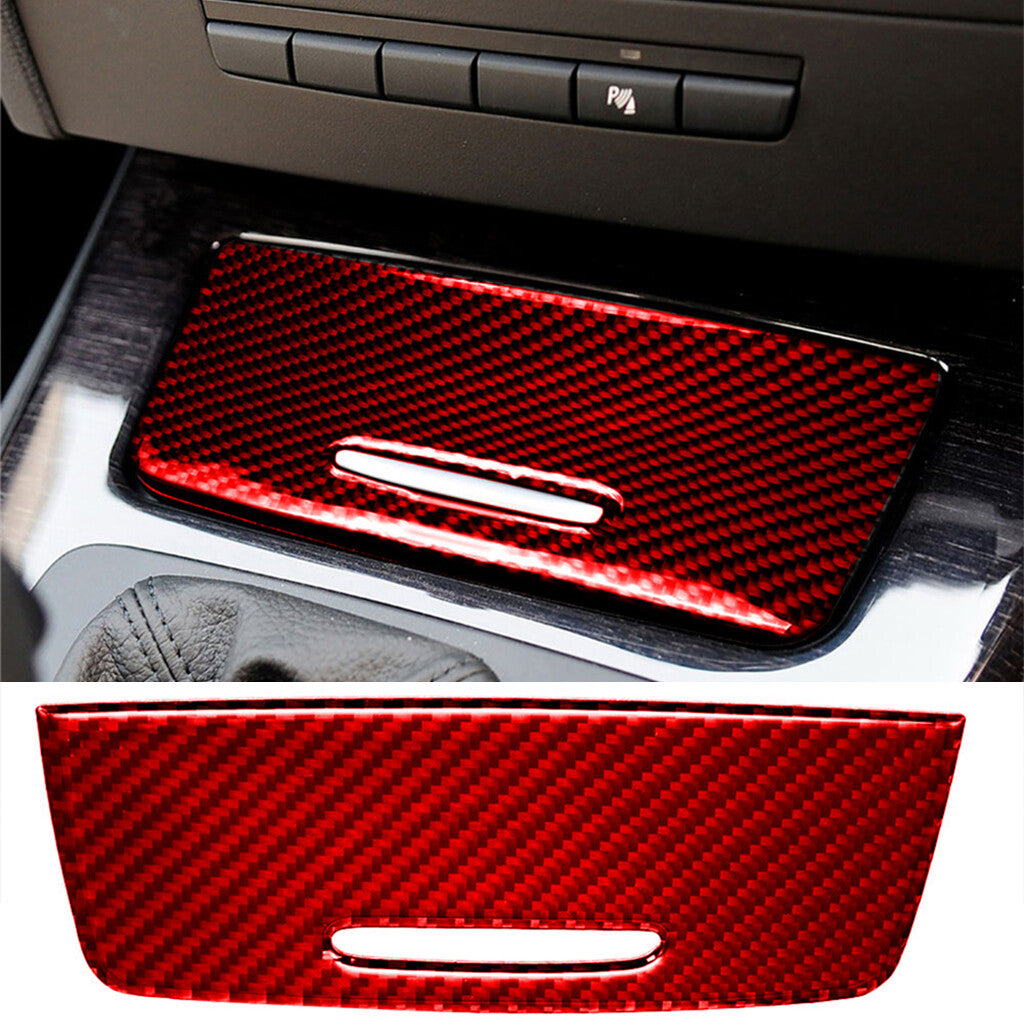 Red carbon fiber ash cylinder head interior sticker suitable for BMW 3 Series E90 E92 2005-12