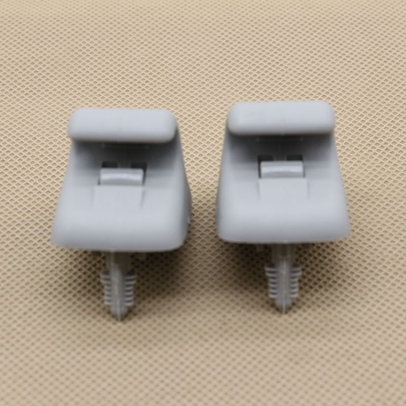 2 Gray Sun Visor Clip Fixing Hooks for Hyundai for Elantra MD 852353X000TX