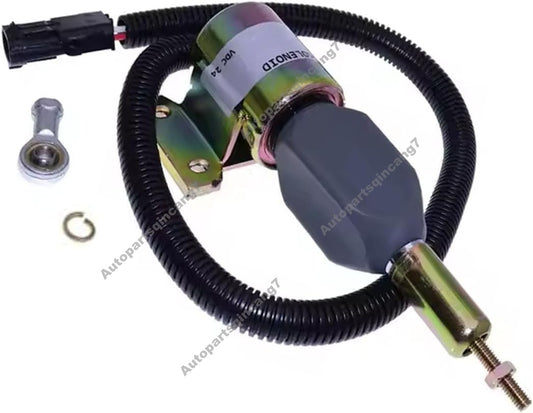24V Fuel Shut Off Solenoid 6742-81-9110 for Komatsu Wheel Loader WA380-3