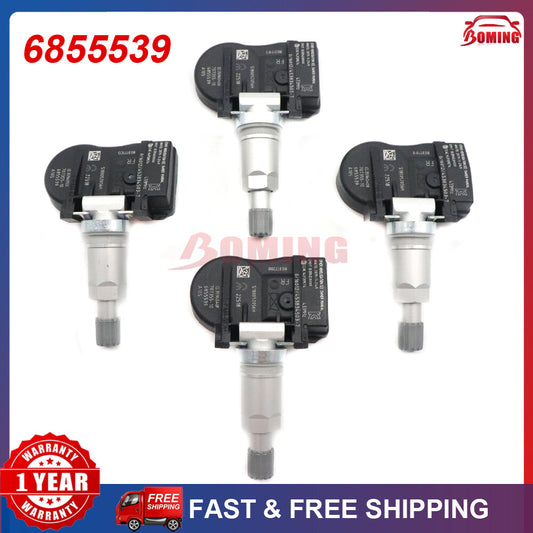 4-pack of Tire Pressure Sensors TPMS 6855539 suitable for BMW 36106856209 36106881890 433MHz