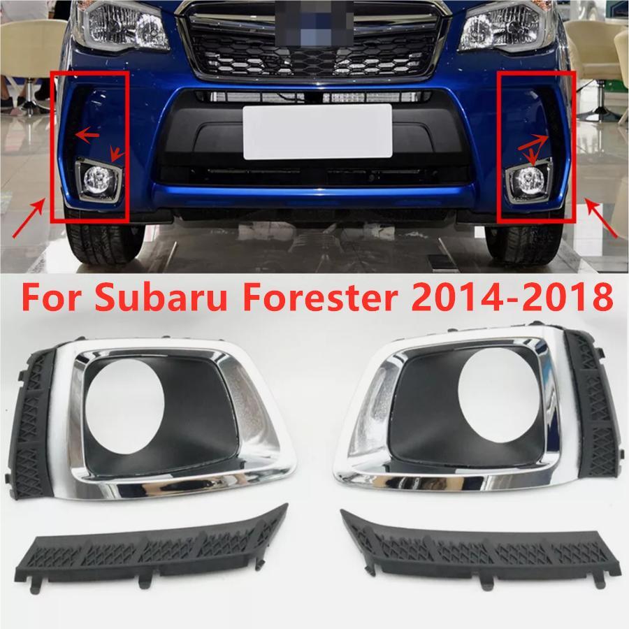 4X Front Driving Lamp Fog Light Frame Cover Trim for Subaru for Forester 2014-2018