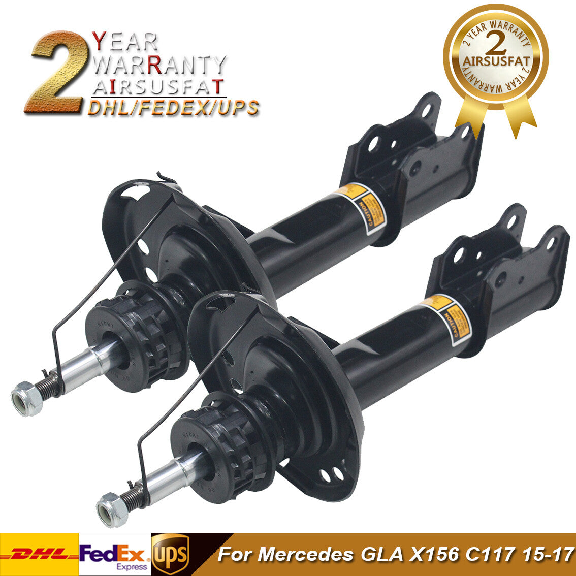 2x for Mercedes C117 GLA X156 Front Left Right Shock Absorber Struts W/o ADS