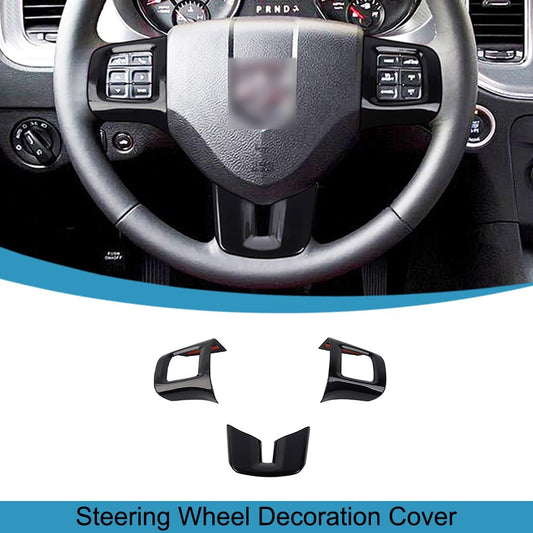 3X Steering Wheel Cover Trim for Dodge for Challenger /Charger/Durango/Dart 2009-2014