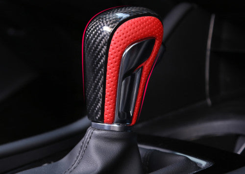for Mazda CX30 2020-22 Real Carbon FiberRed Gear Shift Knob Shifter Lever Cover