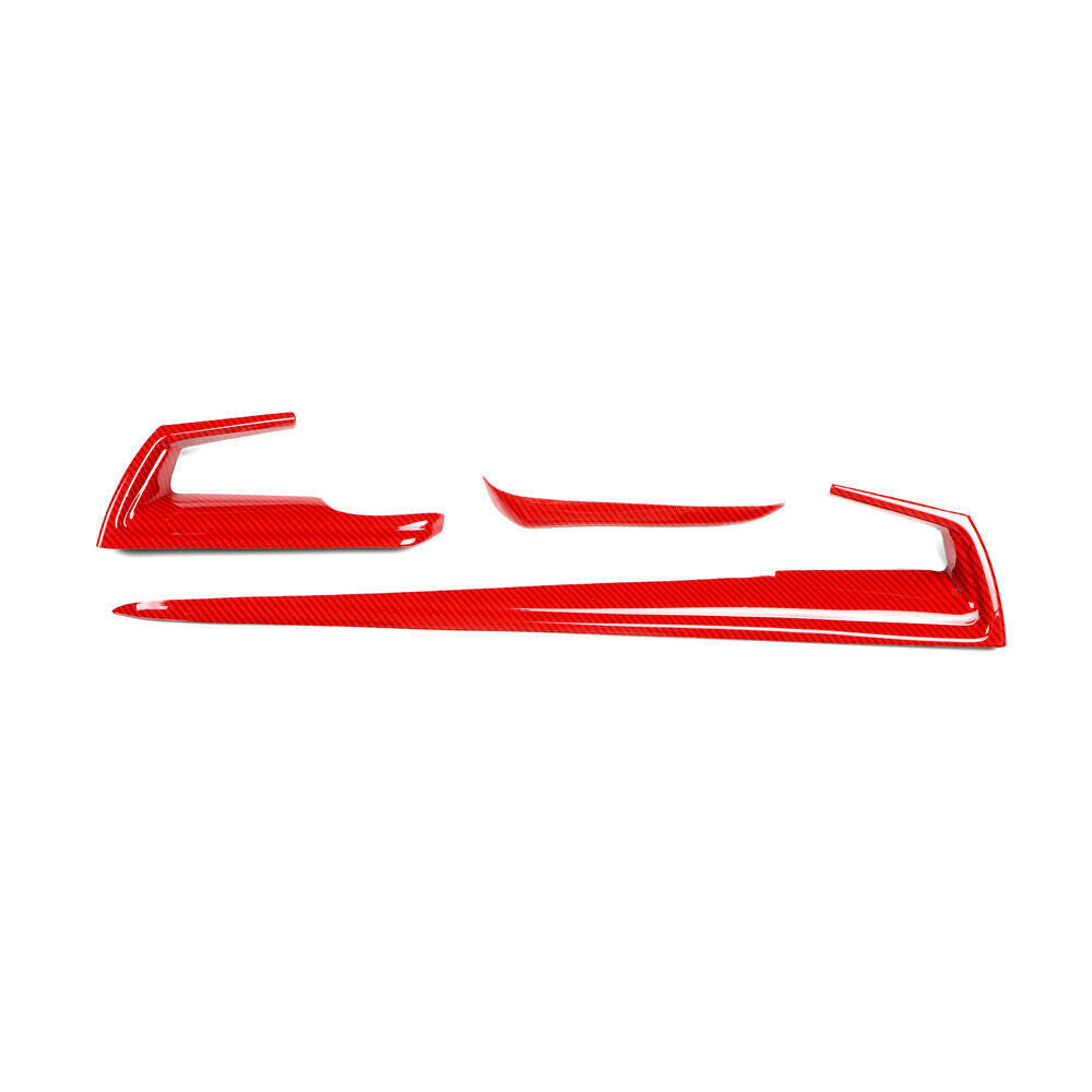 for Cadillac XT5 17-24 Red Carbon Fiber Inner Central Console Strip Cover Trims