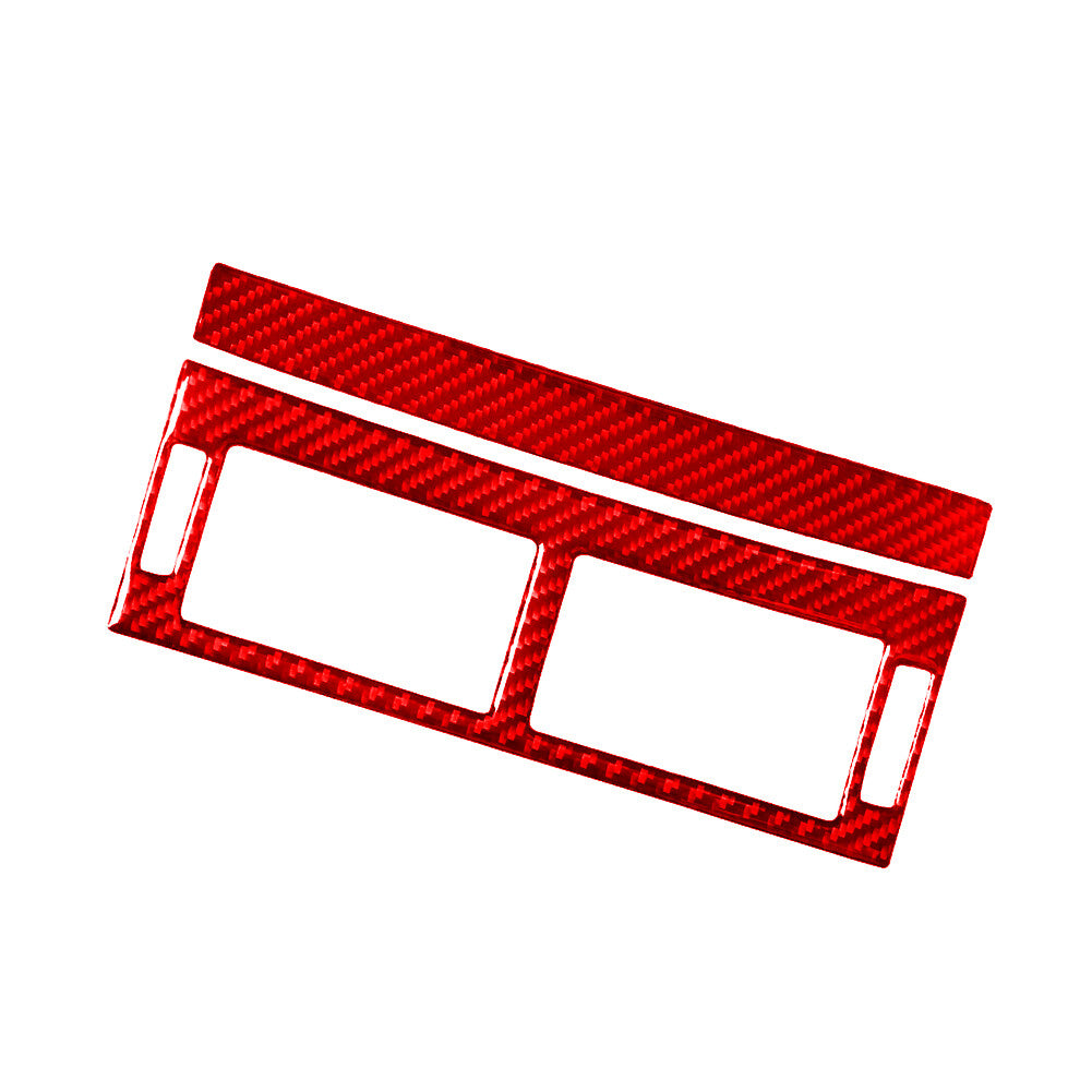 2X Red Carbon Fibre Centre Air Vent Trim for Land Rover Discovery Sport 2015-2019