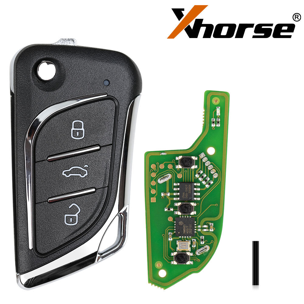5Pcs Universal Flip Wire Remote Key for Lexus Style 3 Buttons XKLKS0EN HK