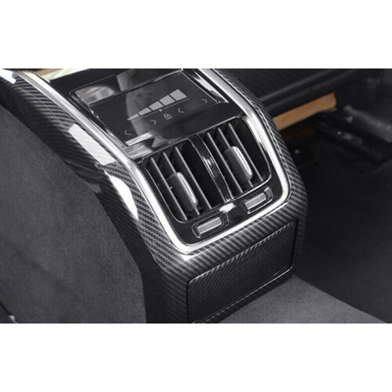 for Volvo S90 2017-2022 Carbon Fiber Inner Rear Air Outlet Vent Frame cover Trim