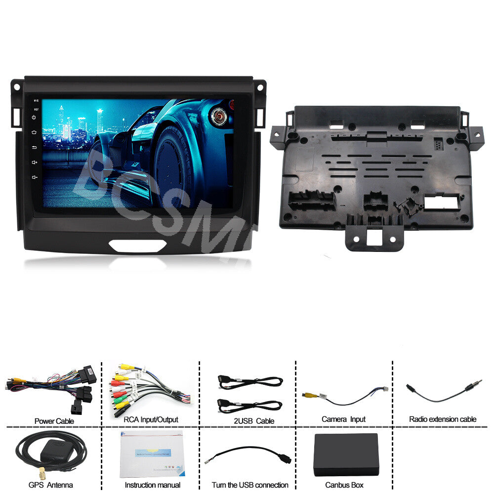 9in Car Stereo Radio Player GPS For Apple CarPlay Fit for Ford Ranger 2016-2019