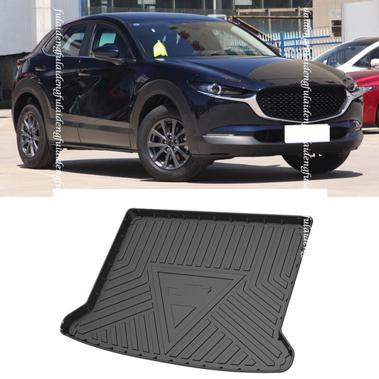 for Mazda CX-30 2020-2022 TPO Black Rear Trunk Cargo Liner Floor Mat All Weather