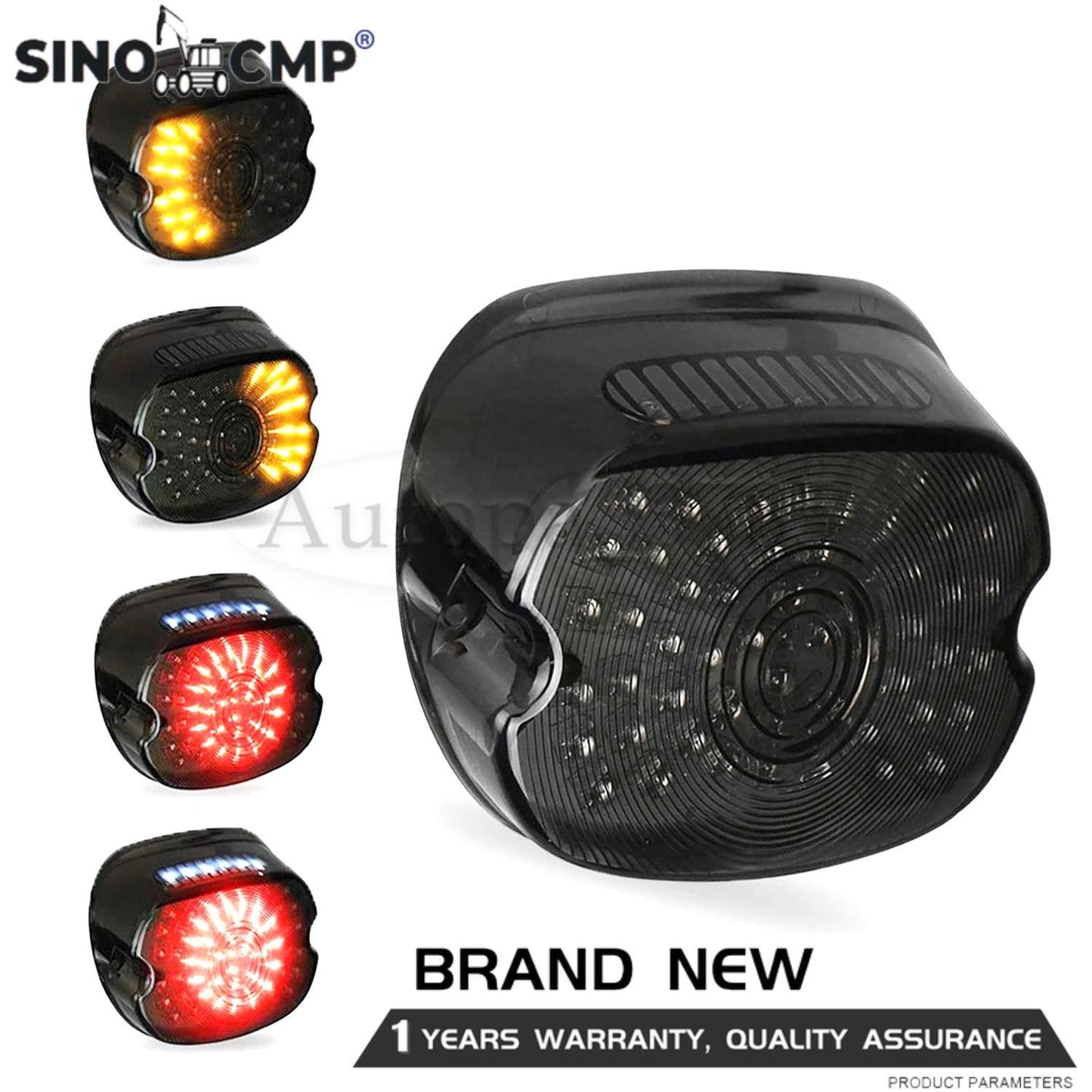 Smoke LED Tail Light Brake Turn Signal for Harley Touring Dyna Softail Sportster