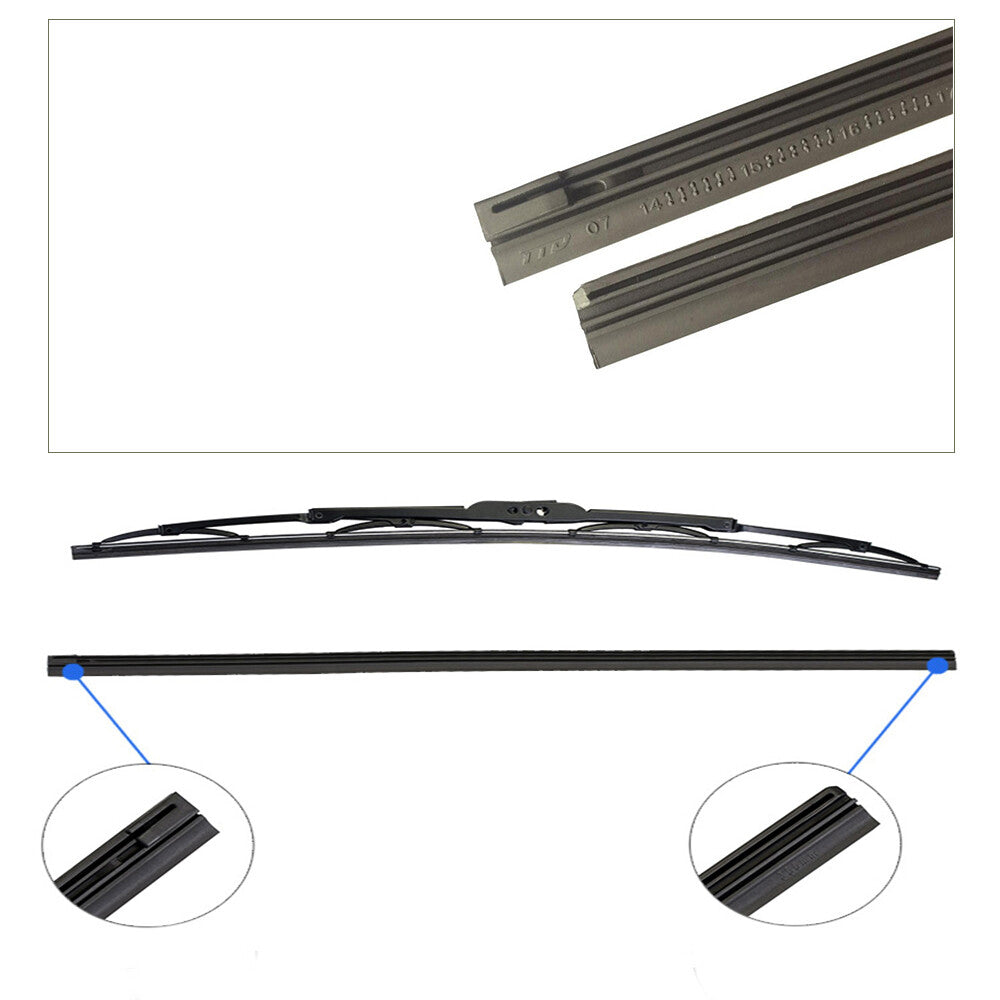 4-Piece Pack of 17-inch Car Frame Windshield Scraper Replacement Strips