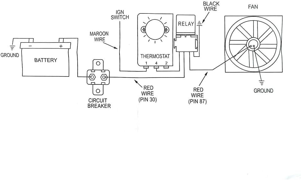 Car Truck Adjustable Electric 12V Radiator Fan Thermostat Control Relay Wire Kit