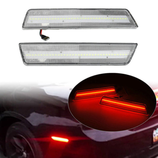 LED Rear Side Marker Red Lights Fit 08-14 for Dodge for Challenger /11-14 Charger White