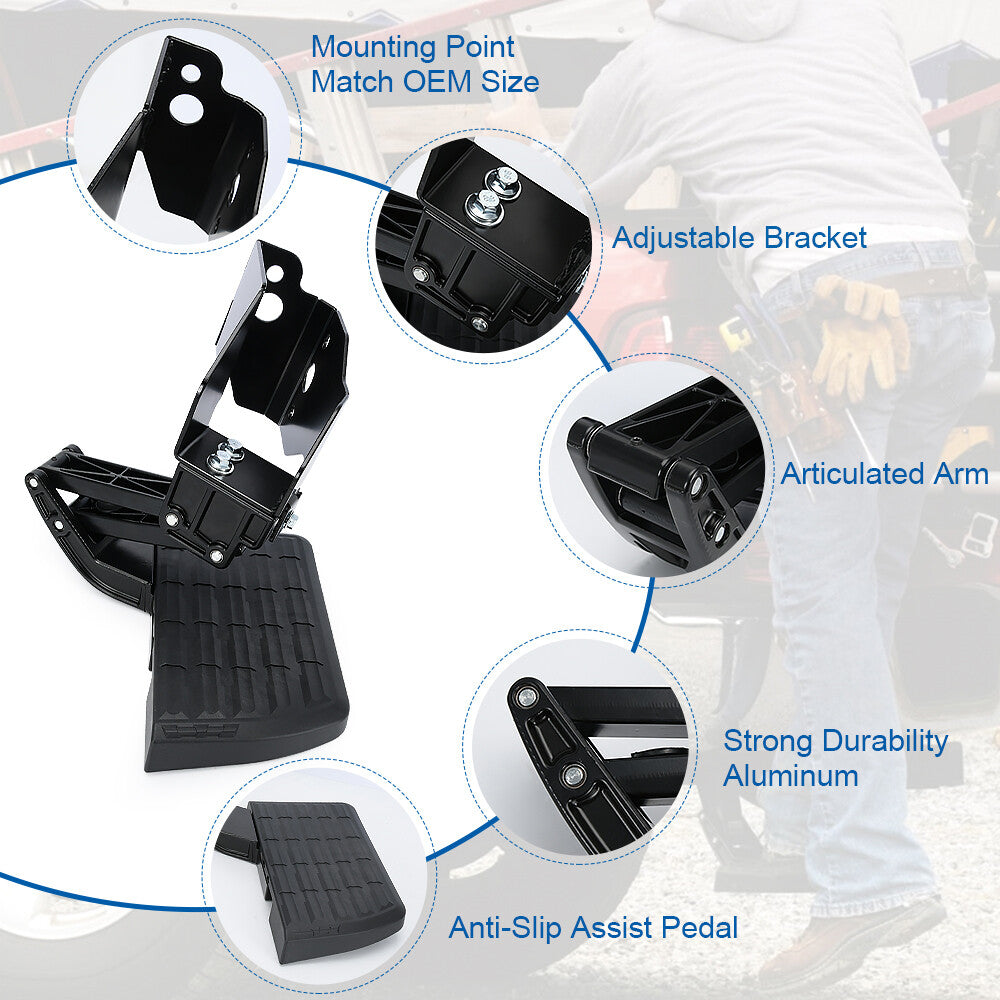 Rear Retractable Bed Step For 2010-2018 for Ram 2500 3500 09-18 for Ram 1500 75306-01A