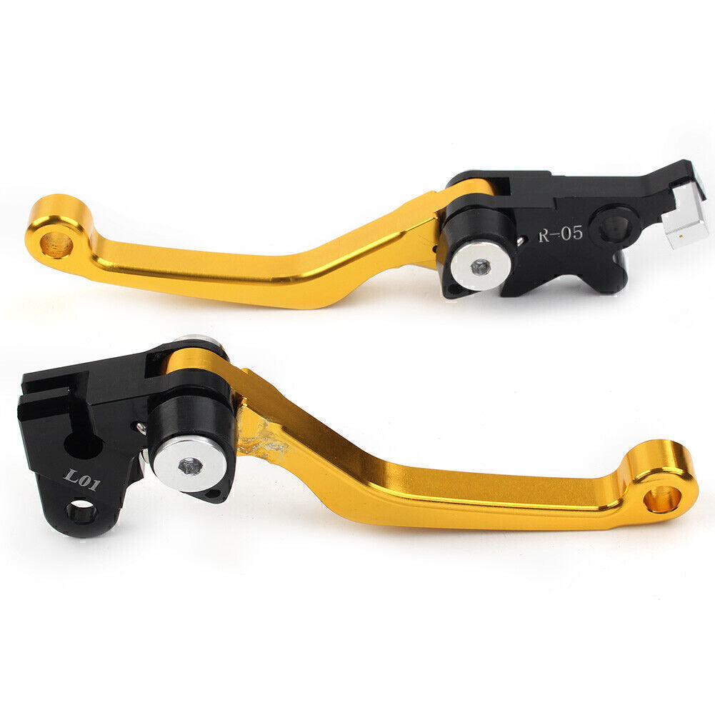 CNC Pivot Brake Clutch Levers GOLD Fit for Honda XR250 1995-2007 XR400 2PCS Aluminum