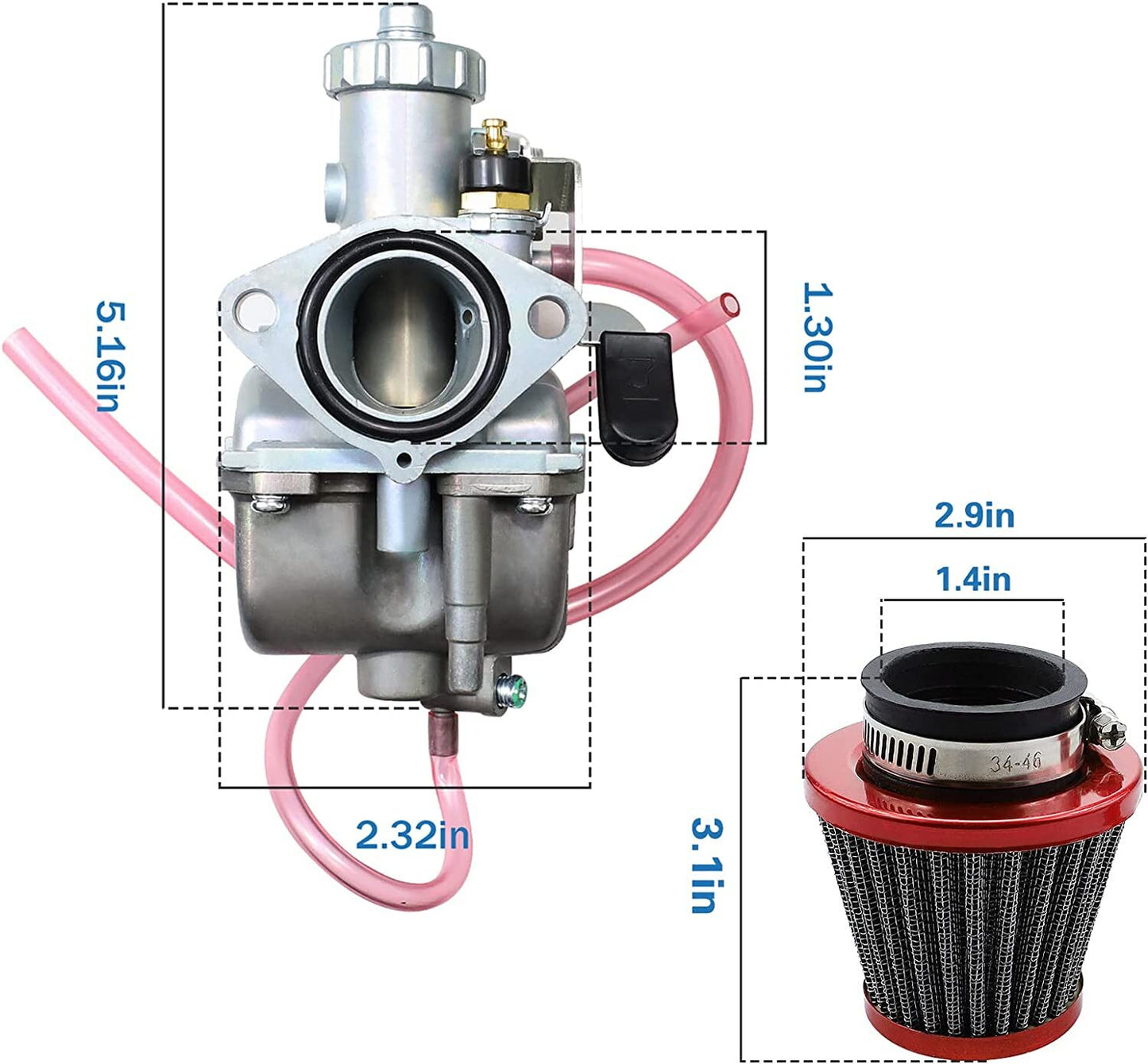 VM22Carburetor for Carb for honda GX200 160 196cc/TrailMaster MB200-1 MB200-2