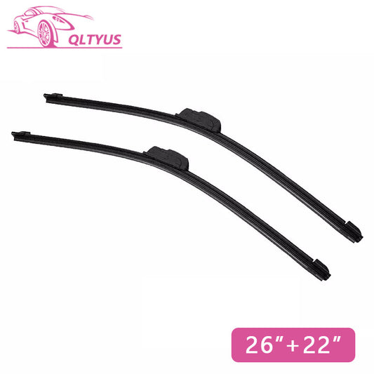 26-inch + 22-inch windshield wiper J-hook, frameless, bracketless, all seasons