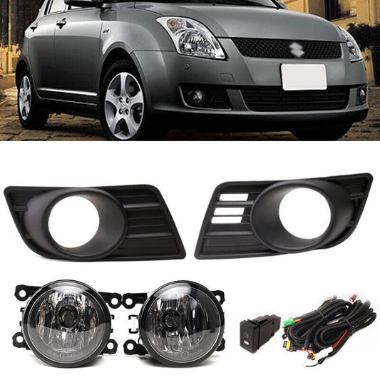 Suitable for Suzuki for Swift 2007 2008 2009 2010: Front fog light kit + fog light cover.