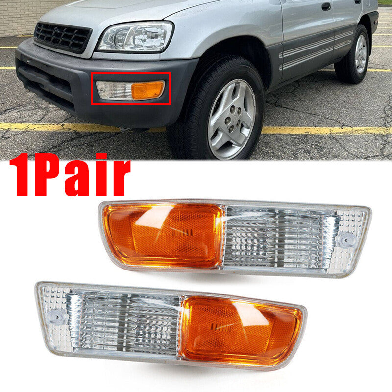 2Pcs Yellow Front Bumper Fog Lamp for Toyota RAV4 1998-1999 without bulb No Wire