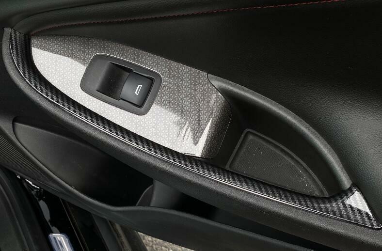 for Chevrolet Malibu 2016-2021 Carbon Fiber Side Door Scuff Plate Interior Cover