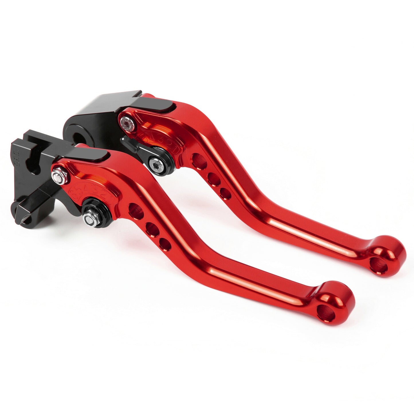for Honda Grom MSX 125 2013-2022, red aluminum Bullhorn brake lever (long model).