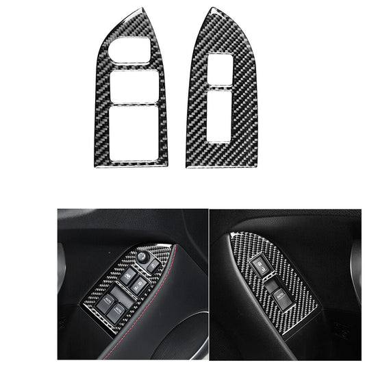 Carbon Fiber Window Lift Switch Cover Trim for Toyota 86 for Subaru BRZ 2017-2019