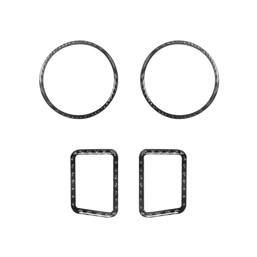 4x Door Audio Speaker Panel Cover Carbon Fiber Sticker for BMW M5 E39 1998-2003