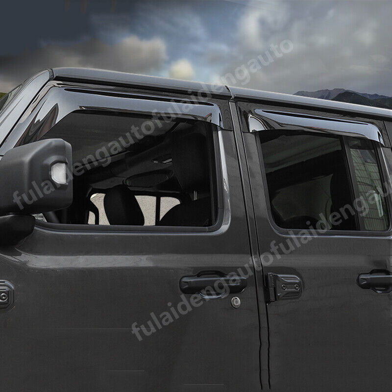 for Jeep for Wrangler JL 2018-2024 Window Sun Vent Visor Guards Sun rain Shades Trim
