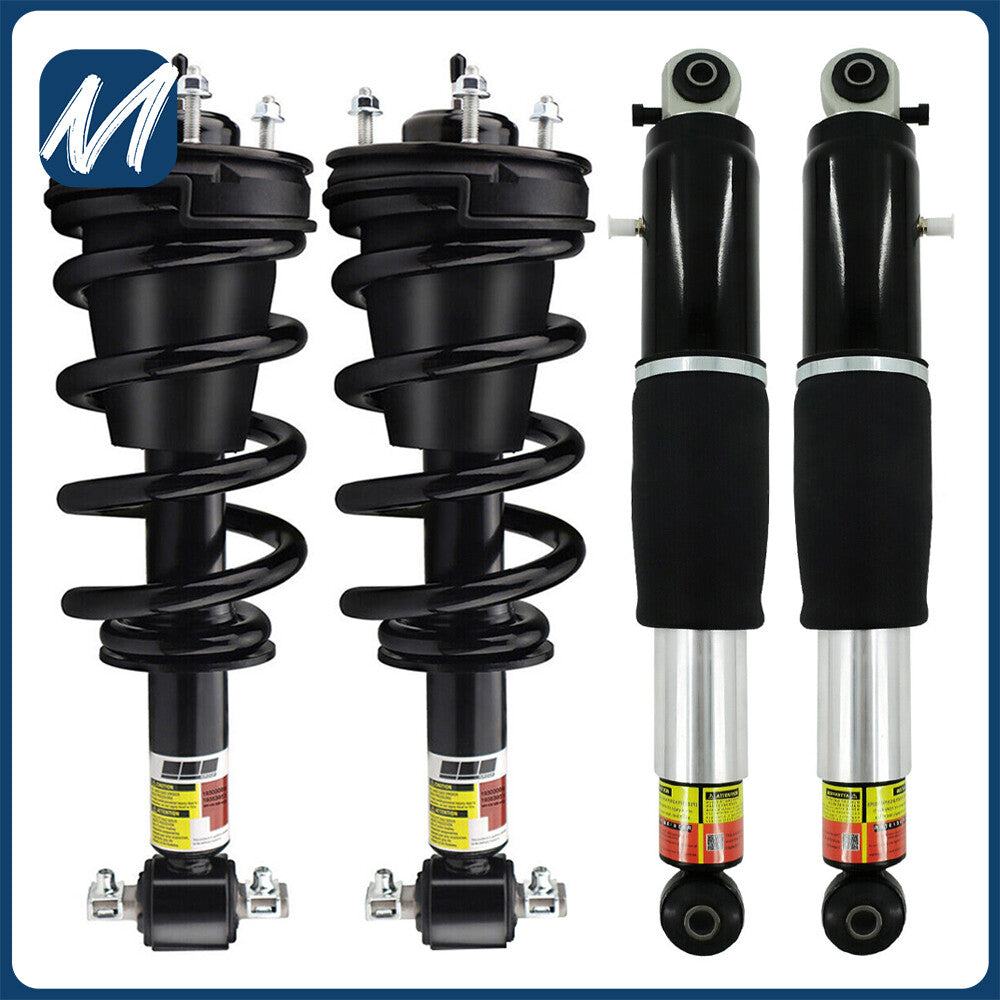 4pcs Front Rear Shock Struts Assys w/EDC for BMW E38 740i 740iL 750iL 1995-2001