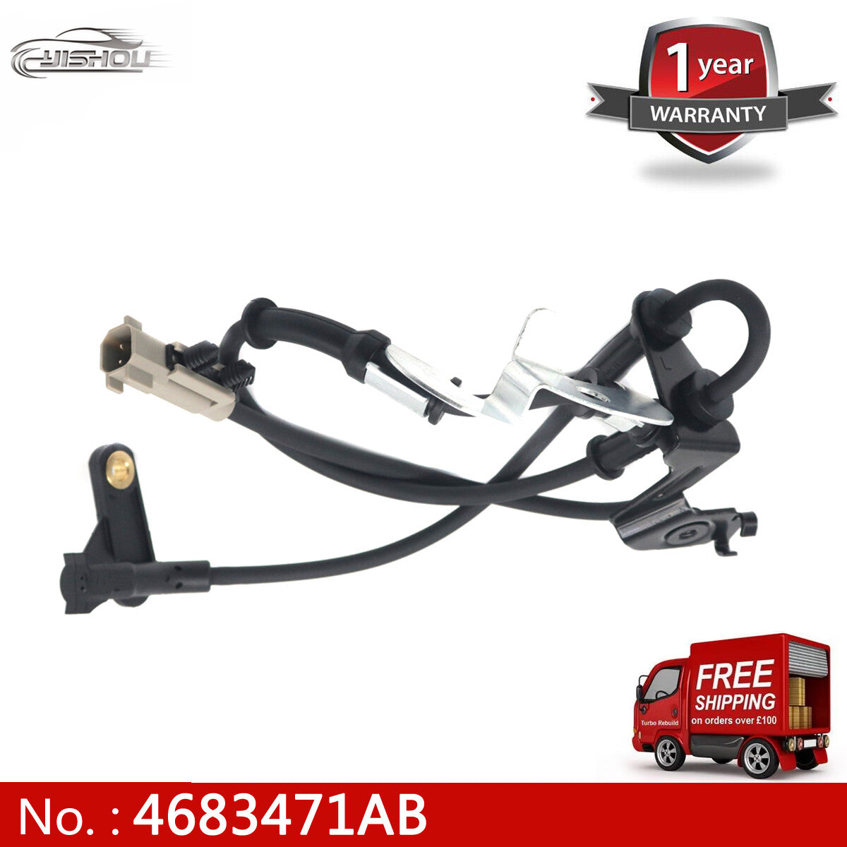ABS wheel speed sensor left front 4683471AB for Dodge Grand Caravan 2001-2005
