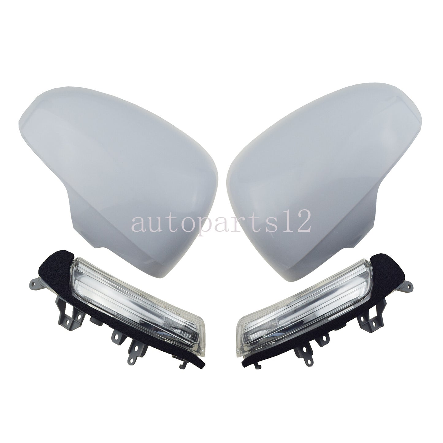Left and right side mirror covers and turn signal light kit for Toyota Prius for Scion iQ