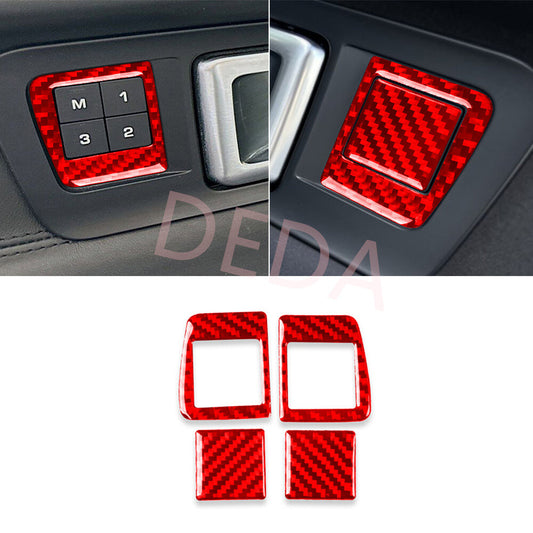 Red Carbon for Seat Memory Button Switch Trim for Land Rover Discovery Sport 2015-19