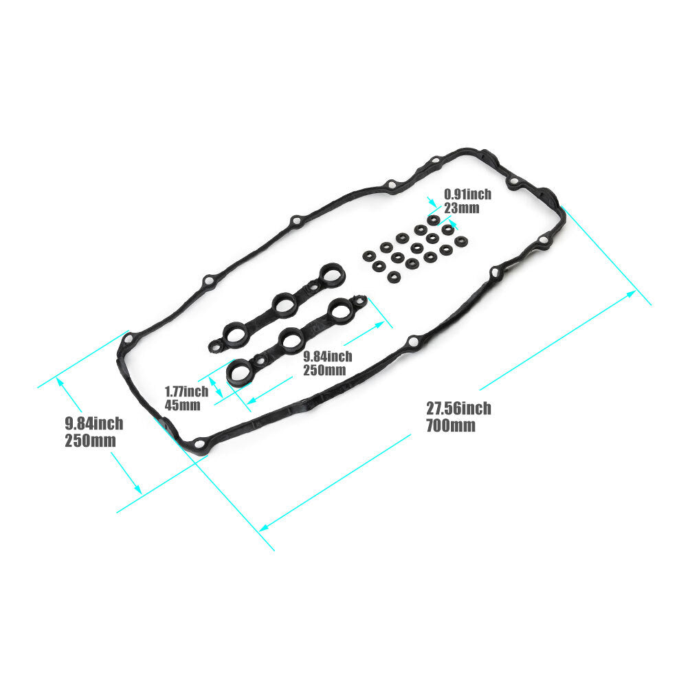 Valve cover gasket kit for BMW E46, E83, 325i, 525i, 530i, 330i, X3, X5 3.0 11120030496