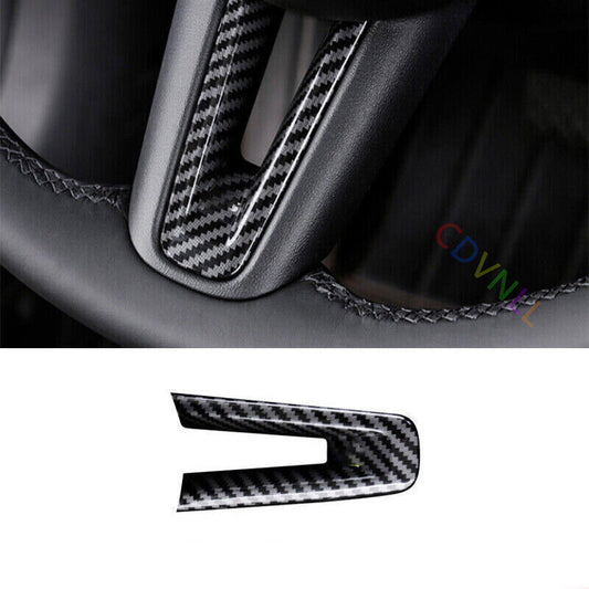 for Mazda CX-30 2020-2024 Carbon Fiber Style Steering Wheel Sheet Cover Trim 1X