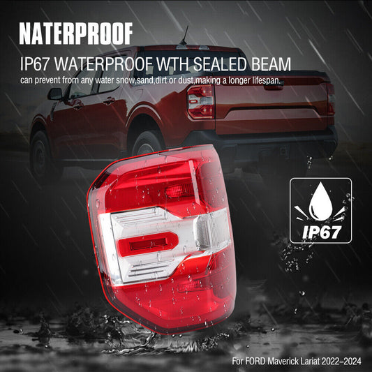 The right-side LED taillight and rear brake light are applicable to the for Ford Maverick Lariat 2022-2024.