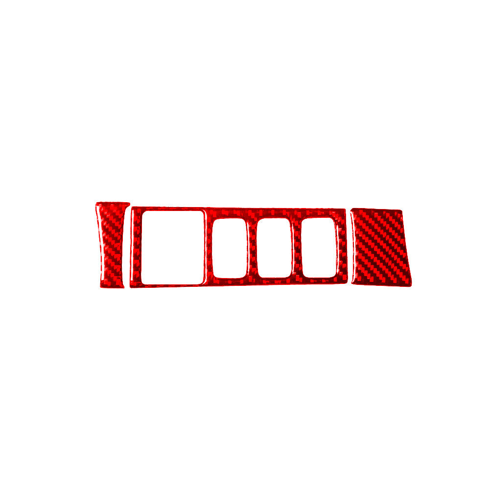 Red Carbon Fiber Mirror Control Button Trim for Toyota Tacoma 2012-2015 Type-A