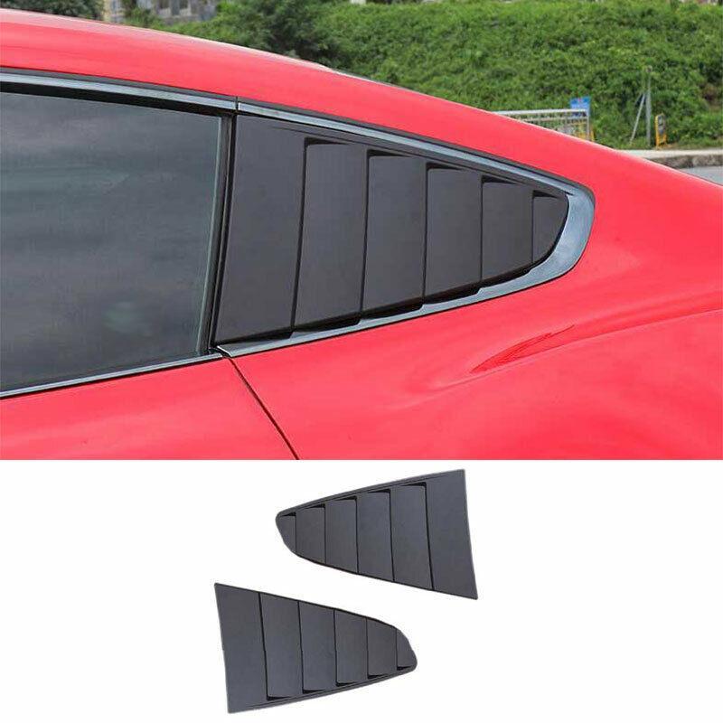 for Ford for Mustang 2015-2022 MP Matte Black Rear Side Window Quarter Louver Cover