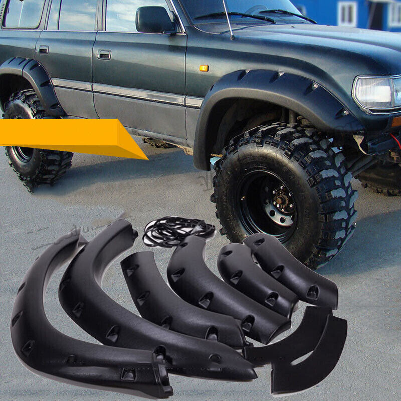 for Toyota for Land Cruiser LC/FJ80 91-97 Black Fender Flares Wheel Arches Wide Kit