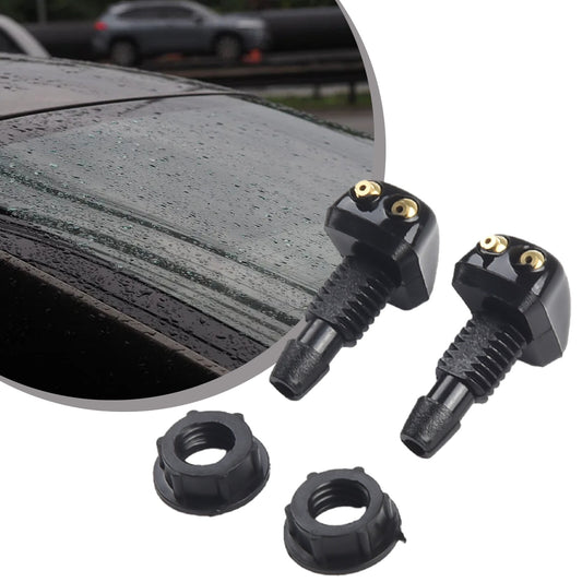 2 Pcs Car Dual Holes Windshield Washer Nozzle Wiper Water Spray Jet Adjustable