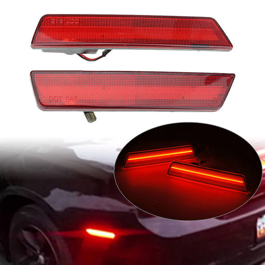 2x LED Rear Side Marker Lights fits 2008-14 for Dodge for Challenger /2011-14 Charger Red